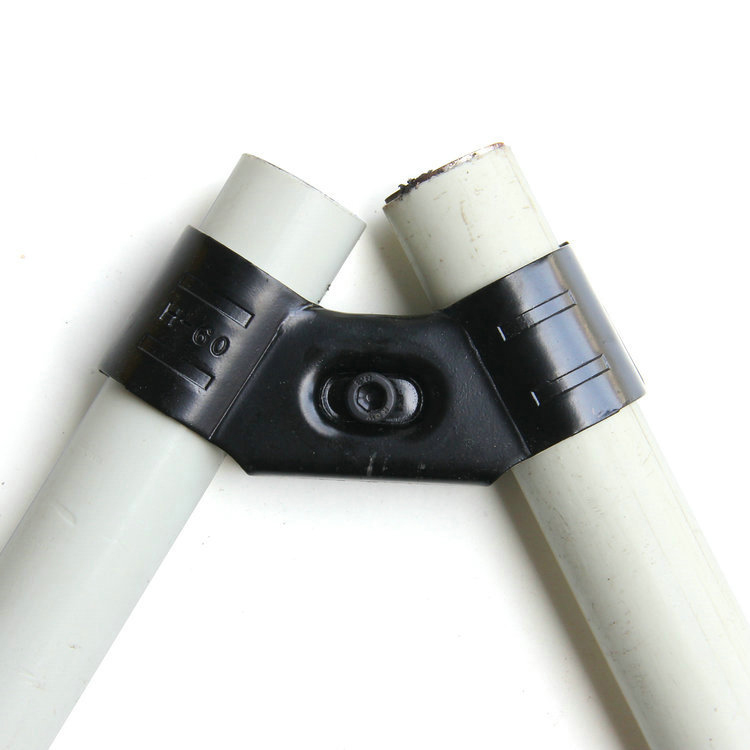 HJ-20 Custom 83mm length 2.5mm thickness black pipe joint metal clamps HJ-20 Custom 83mm length 2.5mm thickness black pipe joint metal clamps