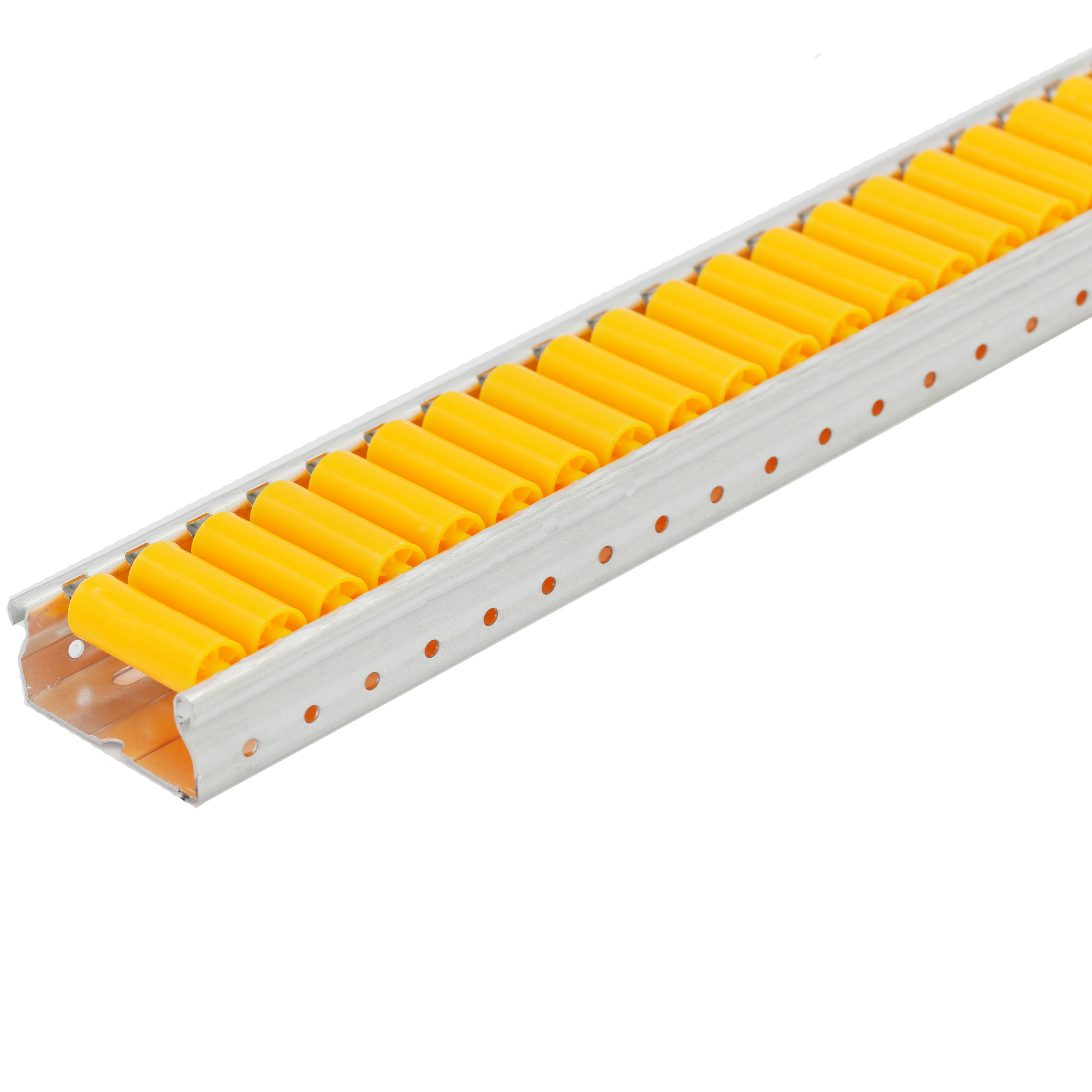 Flow rail roller track plastic wheels roller track small roller track for rack system