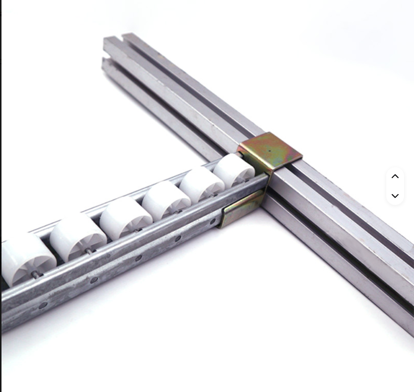 Aluminum flow rails sliding roller track placon roller track for rack system