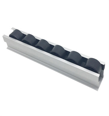 Aluminum flow rails small plastic wheels for sliding shelf system Aluminum flow rails small plastic wheels for sliding shelf system