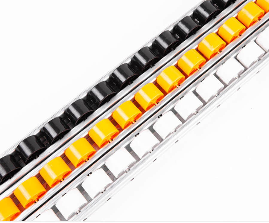 Unloading Wheel Conveyor slide Rail narrow Flow Roller for pipe rack shelves